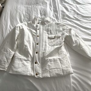 Pink Lily size S lightweight jacket in white